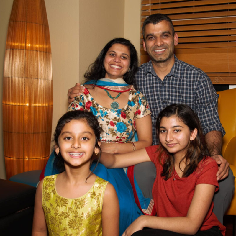 Monisha Chauhan and family