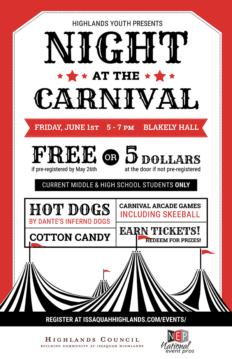 Carnival Night for Teens Issaquah Highlands