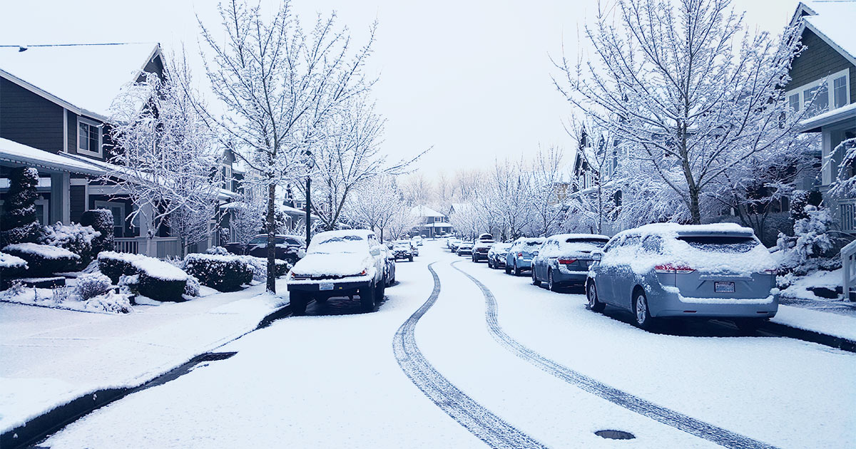 Issaquah Highlands Snowy Streets