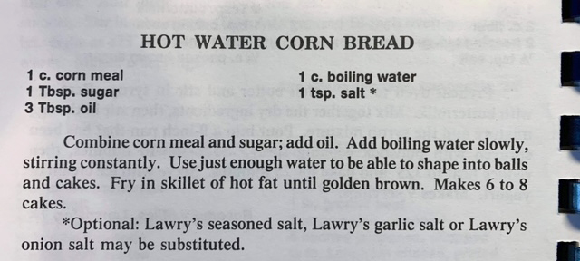 Hot Water Corn Bread Recipe