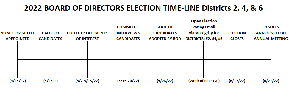 IHCA Board of Directors 2022 Election Timeline